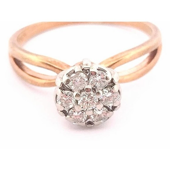 10K Diamond Wedding Engagement Ring Real Earth Diamonds...